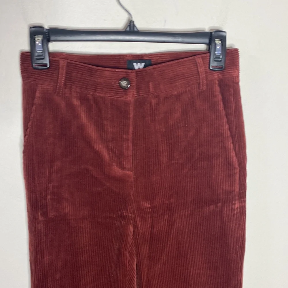 W by Worth burnt Sienna corduroy flare pants size X0 ( 00 )